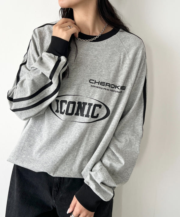 JEEP(ジープ)/サイドライン 配色 ロンT ロングスリーブTシャツ/CHEROKEE Long T-shirt | AT2253073 | グレー