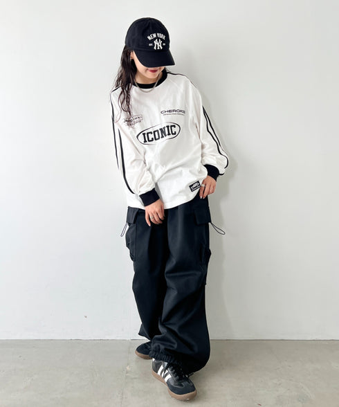 JEEP(ジープ)/サイドライン 配色 ロンT ロングスリーブTシャツ/CHEROKEE Long T-shirt | AT2253073 | ホワイト