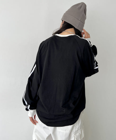JEEP(ジープ)/サイドライン 配色 ロンT ロングスリーブTシャツ/CHEROKEE Long T-shirt | AT2253073 | ブラック