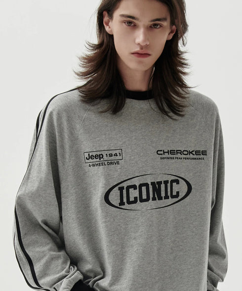 JEEP(ジープ)/サイドライン 配色 ロンT ロングスリーブTシャツ/CHEROKEE Long T-shirt | AT2253073 | グレー