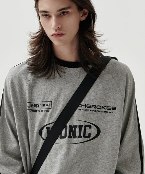 JEEP(ジープ)/サイドライン 配色 ロンT ロングスリーブTシャツ/CHEROKEE Long T-shirt | AT2253073 | グレー