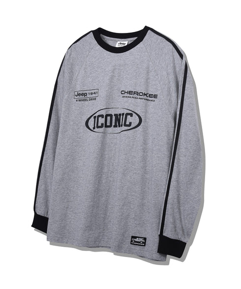 JEEP(ジープ)/サイドライン 配色 ロンT ロングスリーブTシャツ/CHEROKEE Long T-shirt | AT2253073 | グレー