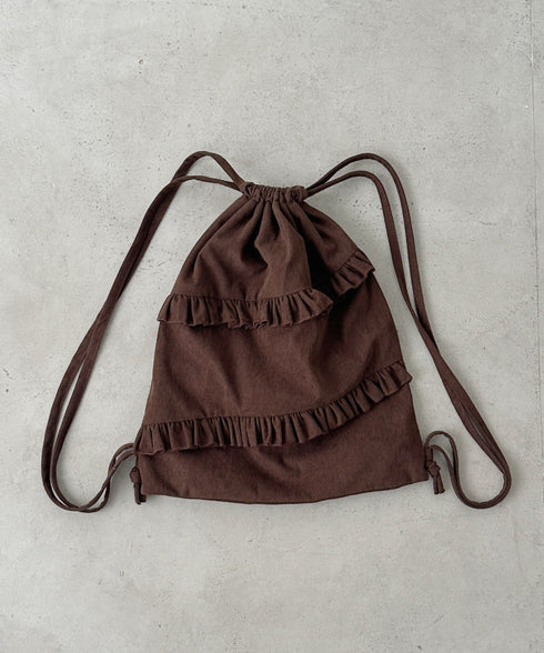 スエードライクフリルナップサック | CL1256032 | ブラウン