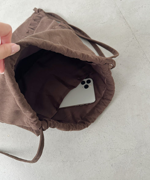 スエードライクフリルナップサック | CL1256032 | ブラウン