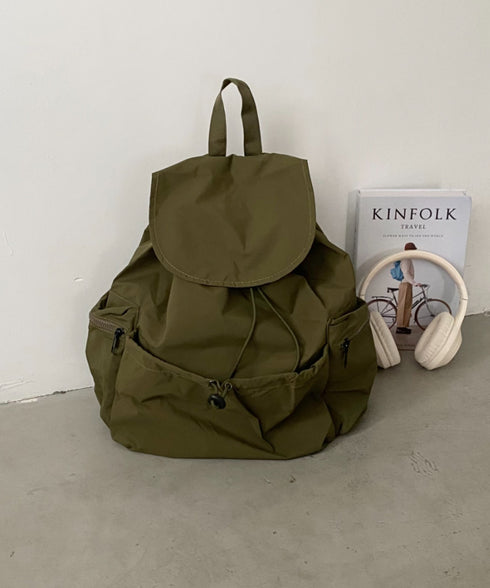 【大容量】ドロストナイロンバックパック/リュック | CL1256033 | カーキ