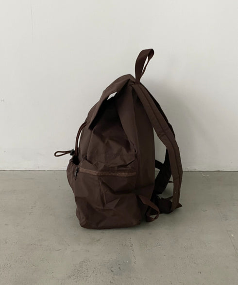 【大容量】ドロストナイロンバックパック/リュック | CL1256033 | ブラウン