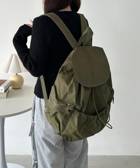 【大容量】ドロストナイロンバックパック/リュック | CL1256033 | カーキ