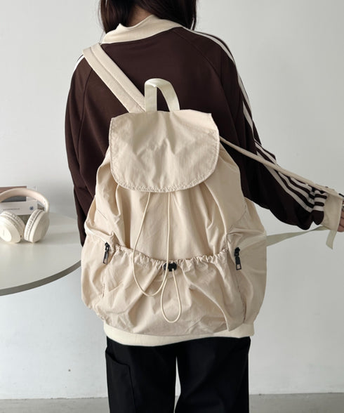 【大容量】ドロストナイロンバックパック/リュック | CL1256033 | アイボリー