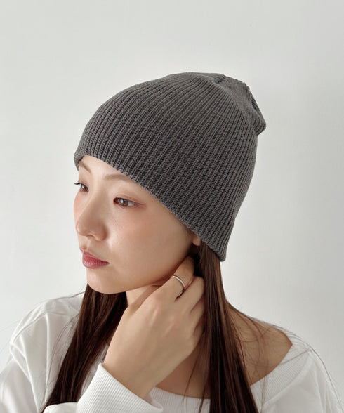 【11色展開】シンプルビーニー | CL5256036 | チャコールグレー