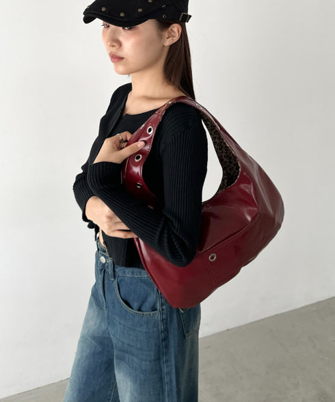 レオパードライニングショルダーバッグ | BA1256034 | レッド