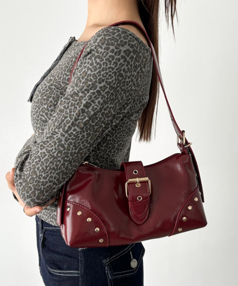 バックルベルトショルダーバッグ | BA1256036 | レッド