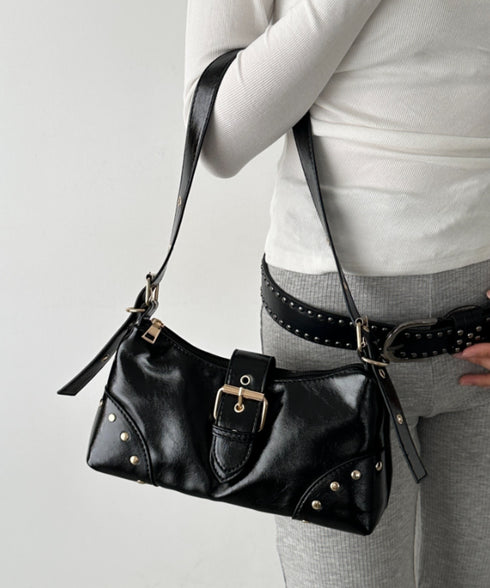 バックルベルトショルダーバッグ | BA1256036 | ブラック