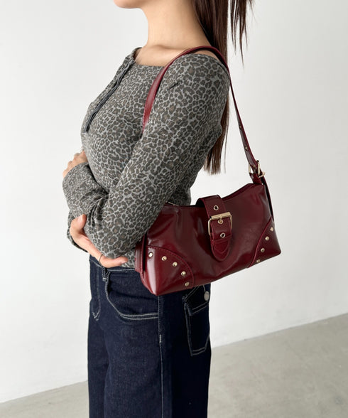 バックルベルトショルダーバッグ | BA1256036 | レッド