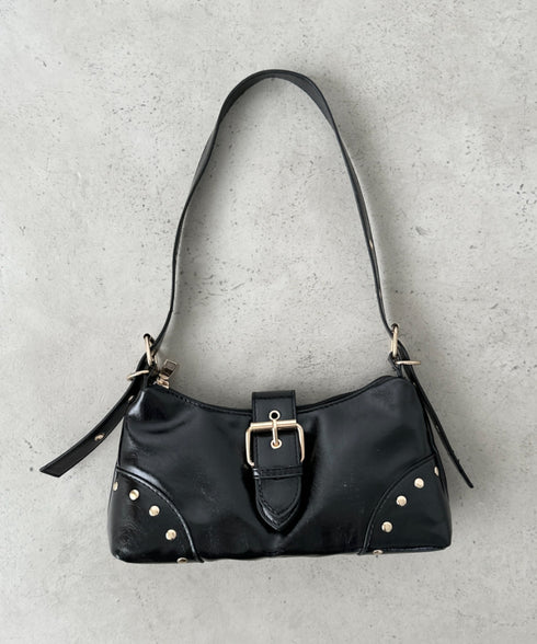 バックルベルトショルダーバッグ | BA1256036 | ブラック