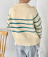 ボーダーハーフジップニットトップス | SL2254002 | イエロー
