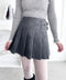 サイドベルトPUレザープリーツミニスカパン | LO2256056 | チャコールグレー