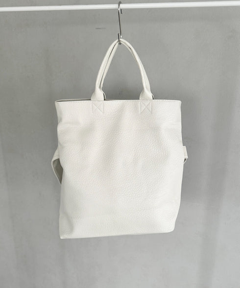 【A4収納可】通勤・通学 2WAY仕様PUトート ショルダーバッグ | MD1256017 | アイボリー