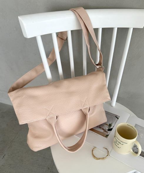 【A4収納可】通勤・通学 2WAY仕様PUトート ショルダーバッグ | MD1256017 | ピンク