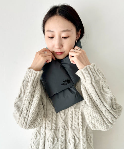 THE NORTH FACE(ザ・ノースフェイス)/T-BALL MUFFLER/ブランドロゴ ワンポイント ダウンマフラー パディングマフラー | IM6253074 | グレー