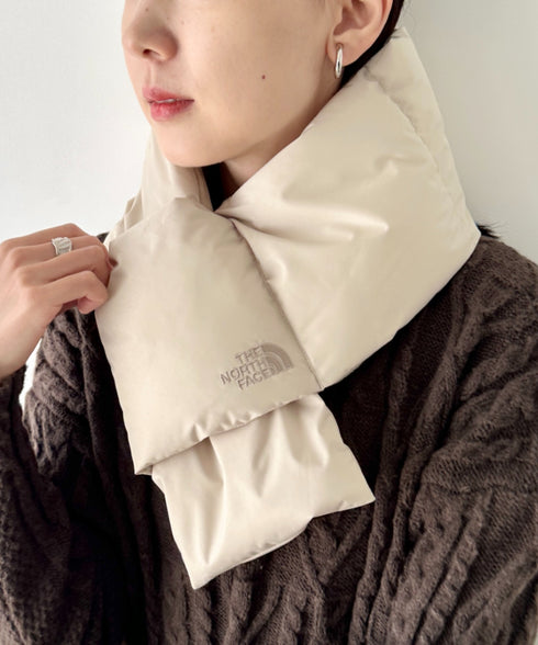 THE NORTH FACE(ザ・ノースフェイス)/T-BALL MUFFLER/ブランドロゴ ワンポイント ダウンマフラー パディングマフラー | IM6253074 | クリーム