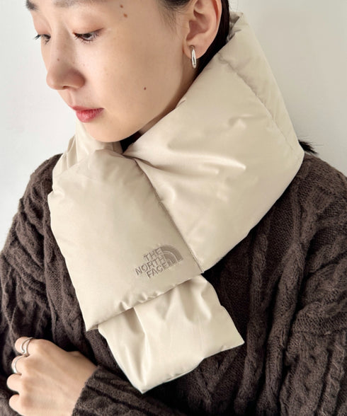 THE NORTH FACE(ザ・ノースフェイス)/T-BALL MUFFLER/ブランドロゴ ワンポイント ダウンマフラー パディングマフラー | IM6253074 | クリーム