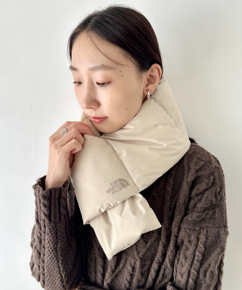THE NORTH FACE(ザ・ノースフェイス)/T-BALL MUFFLER/ブランドロゴ ワンポイント ダウンマフラー パディングマフラー | IM6253074 | クリーム