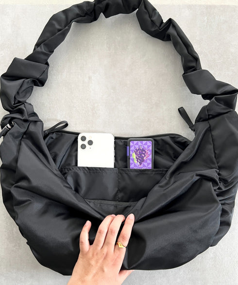 THE NORTH FACE(ザ・ノースフェイス)/A4対応 軽量 大容量 ショルダー 肩掛けバッグ シャーリング ホーボーバッグ/BONNEY HOBO BAG L | IM1253075 | ブラック