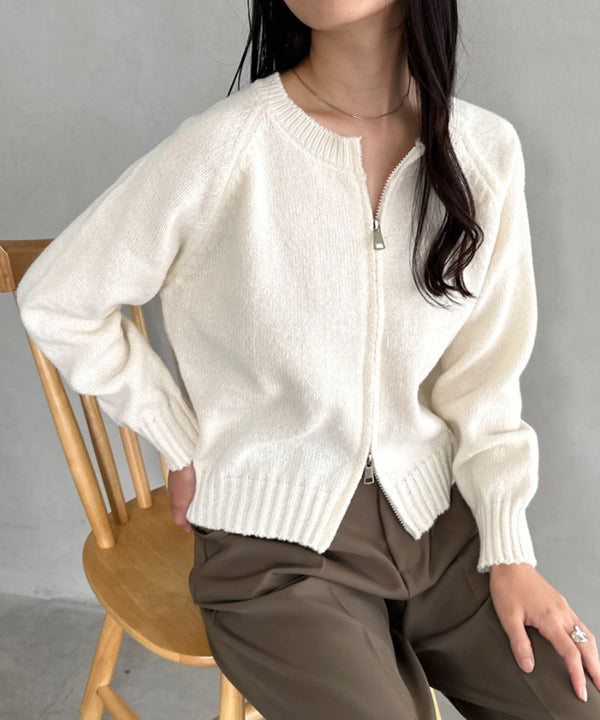 ダブルジップニットトップス | CL2256047 | アイボリー