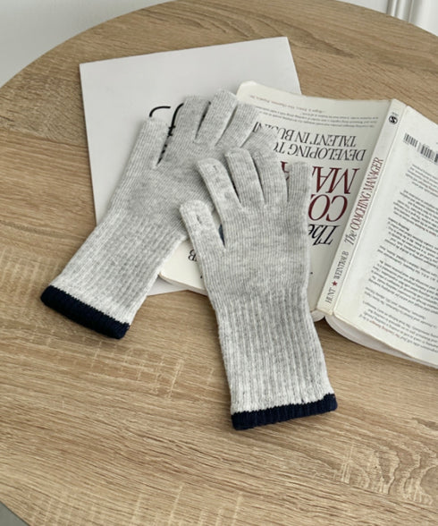 【スマホ対応】バイカラーロンググローブ | SL6254008 | グレー