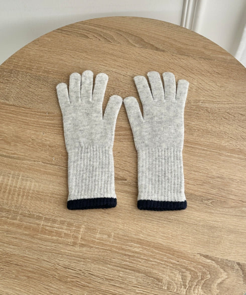 【スマホ対応】バイカラーロンググローブ | SL6254008 | グレー