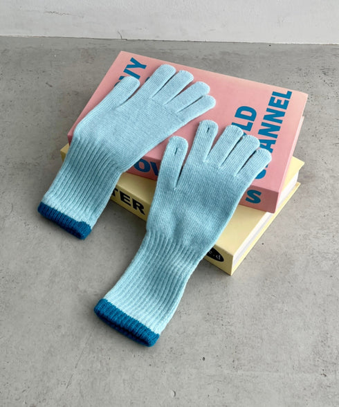 【スマホ対応】バイカラーロンググローブ | SL6254008 | ライトブルー