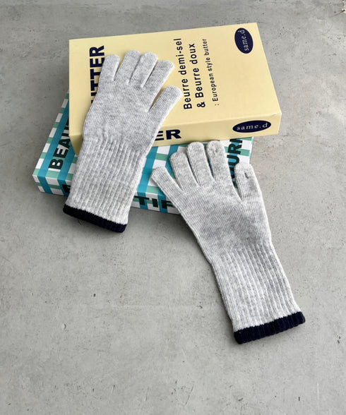 【スマホ対応】バイカラーロンググローブ | SL6254008 | グレー