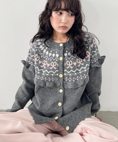 ラブリーリボンフリルカーディガン | SL2256105 | チャコールグレー