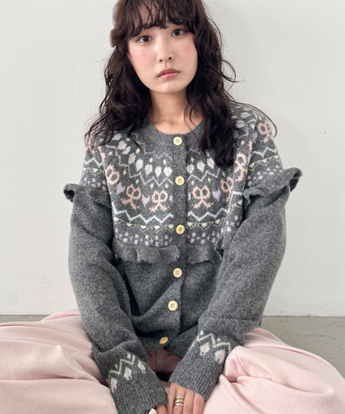 ラブリーリボンフリルカーディガン | SL2256105 | チャコールグレー