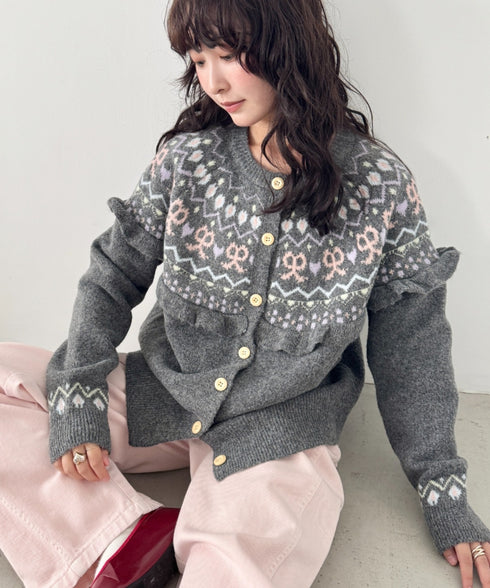 ラブリーリボンフリルカーディガン | SL2256105 | チャコールグレー