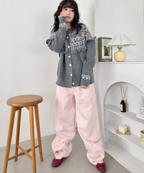 ラブリーリボンフリルカーディガン | SL2256105 | チャコールグレー