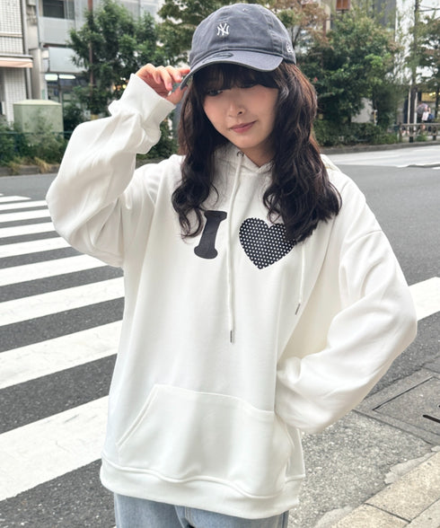 オーバーサイズプリントスウェットプルパーカー　フーディー | WR2256034 | その他1