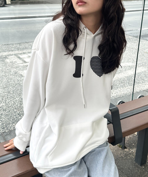 オーバーサイズプリントスウェットプルパーカー　フーディー | WR2256034 | その他1