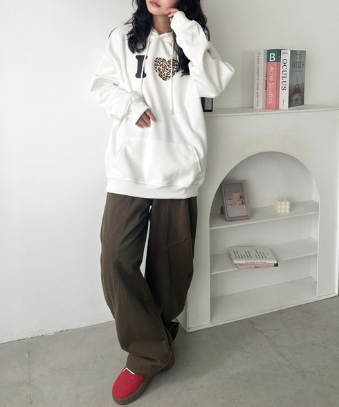 オーバーサイズプリントスウェットプルパーカー　フーディー | WR2256034 | その他2