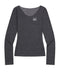 MUCENT(ムセント)/シアートップス シアーニット シースルーニット ロングスリーブ/LUEUR SEE THROUGH V NECK KNIT | AT2253080 | チャコールグレー