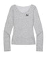 MUCENT(ムセント)/シアートップス シアーニット シースルーニット ロングスリーブ/LUEUR SEE THROUGH V NECK KNIT | AT2253080 | グレー