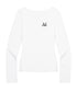 MUCENT(ムセント)/シアートップス シアーニット シースルーニット ロングスリーブ/LUEUR SEE THROUGH V NECK KNIT | AT2253080 | ホワイト