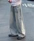 MUCENT(ムセント)/ユニセックス ピンタック ワイド デニム パンツ/PENTA SIDE PINTUCK DENIM PANTS | AT2253085 | ダークブルー