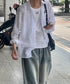 MUCENT(ムセント)/ユニセックス ピンタック ワイド デニム パンツ/PENTA SIDE PINTUCK DENIM PANTS | AT2253085 | ダークブルー