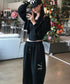 MUCENT(ムセント)/ユニセックス ワイド ルーズ ロゴ ジョガー スウェットパンツ/DIVISION WIDE SWEAT JOGGER PANTS | AT2253086 | ブラック