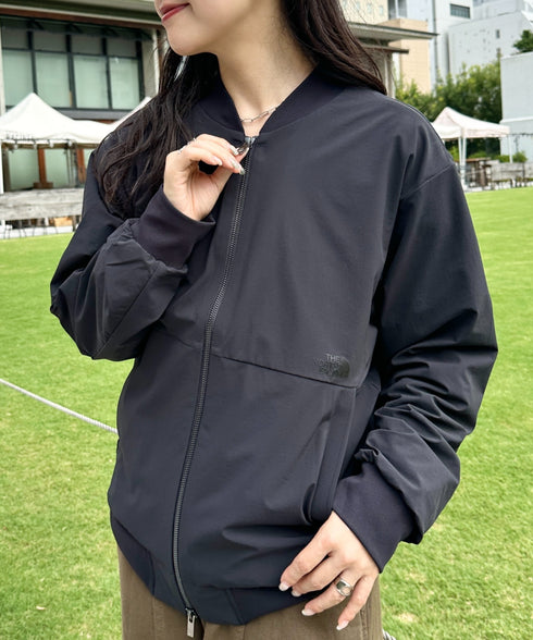 THE NORTH FACE(ザ・ノースフェイス)/軽量 ワンポイントロゴ ジャケット ノーカラーブルゾン/M'S STUD BOMBER | IM2253078 | ブラック