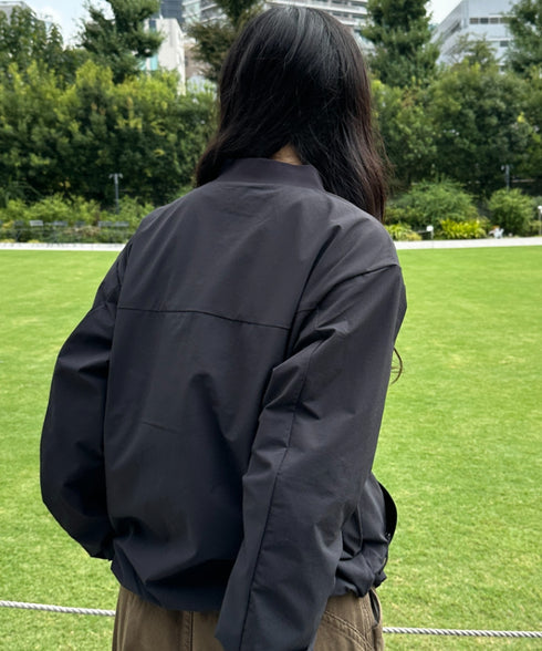 THE NORTH FACE(ザ・ノースフェイス)/軽量 ワンポイントロゴ ジャケット ノーカラーブルゾン/M'S STUD BOMBER | IM2253078 | ブラック