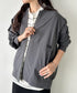 THE NORTH FACE(ザ・ノースフェイス)/軽量 ワンポイントロゴ ジャケット ノーカラーブルゾン/M'S STUD BOMBER | IM2253078 | チャコールグレー