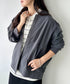 THE NORTH FACE(ザ・ノースフェイス)/軽量 ワンポイントロゴ ジャケット ノーカラーブルゾン/M'S STUD BOMBER | IM2253078 | チャコールグレー