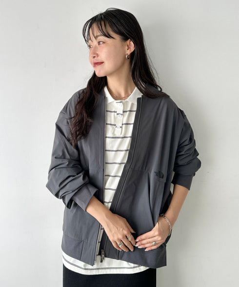 THE NORTH FACE(ザ・ノースフェイス)/軽量 ワンポイントロゴ ジャケット ノーカラーブルゾン/M'S STUD BOMBER | IM2253078 | チャコールグレー
